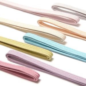 帯締め 正絹 平組 平打ち ピンク きなり オレンジ 水色