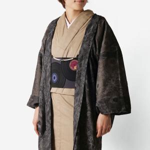 長羽織 黒 グレー オーガンジー 薄羽織 花 春 夏 秋 和装 レース 着物｜kimono-dearjapan