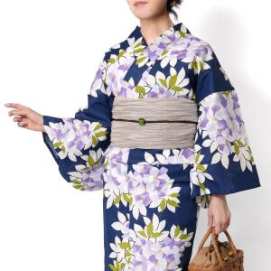 撫松庵 絵羽 カラー 白 セオアルファ 単衣 夏着物 浴衣 花 仕立て