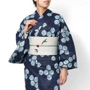 凪 浴衣 ゆかた 綿絽生地 凪ブランド 水色 花唐草文様 夏の装いに