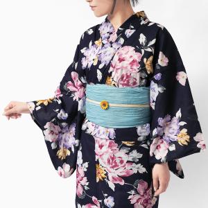 撫松庵 ダリア アイボリー セオアルファ 単衣 夏着物 浴衣 着てみて