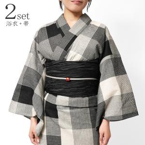 お仕立て上がりレディース浴衣単品 麻100％ むさしの物語 近江ちぢみ