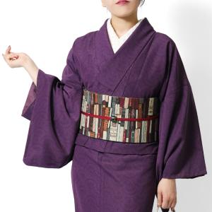撫松庵 絵羽 カラー ネイビー セオアルファ 単衣 夏着物 浴衣 仕立て