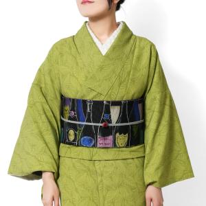 撫松庵 ダリア アイボリー セオアルファ 単衣 夏着物 浴衣 着てみて