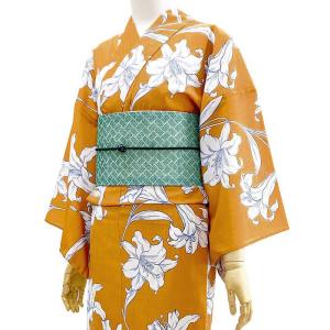 撫松庵 絵羽 カラー ネイビー セオアルファ 単衣 夏着物 浴衣 仕立て