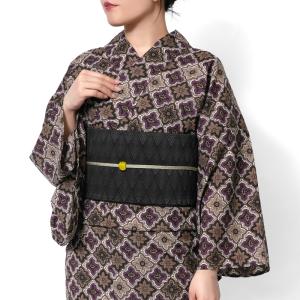 浴衣・夏きもの 月華美人・萩と桔梗(濃紺) お仕立て上がり“洗える