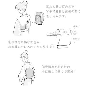 軽装帯 羅 黒 ラメ ゴールド シルバー ピン...の詳細画像4