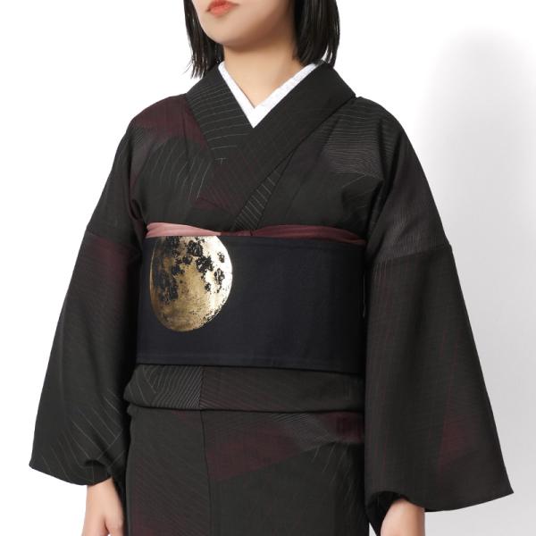 着物 小室庵 プリズム チャコールグレー 赤 黒 セオアルファ 単衣 幾何学 アーティスティック 仕...