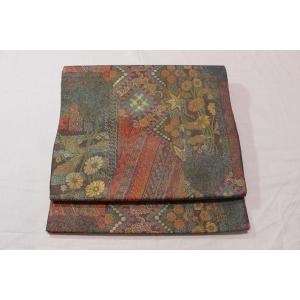 未使用/ 伝統工芸・手織りの伊那紬の袋帯