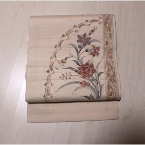 リサイクル/ 相良刺繍の紬の花柄の名古屋帯｜kimono-himesakura