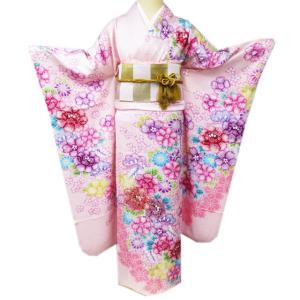 袋帯 振袖用 中古 リサイクル 正絹 フォーマル 仕立て上がり 六通 華文 花模様 桜 梅 箔糸 練色 橙色 多色 金 きもの北條 A1157-12 kimono-hojo_a1157-12