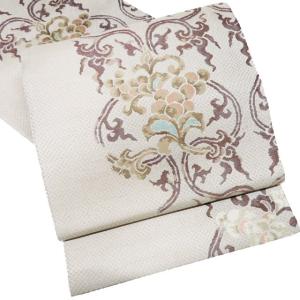 袋帯 中古 リサイクル 正絹 フォーマル 仕立て上がり 六通 輪奈織 花鳥  