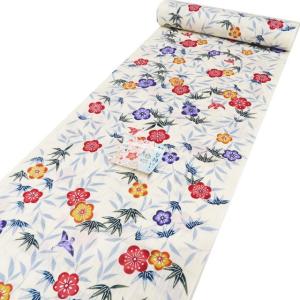 浴衣 花柳流 反物 染め 踊り リサイクル 高級反物 着物 綿 夏