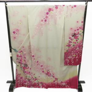 振袖用 襦袢 長襦袢 中古 ポリ 菊花文 薄ピンク色 身丈131cm 裄64.5cm きもの北條 A1332-13 振袖用 襦袢 長襦袢 中古 ポリ 菊花文 薄ピンク色 身丈131cm 裄64.5cm