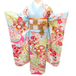 振袖　友禅金彩加工　刺繍入りボカシ染 振袖 友禅金彩加工 刺繍入りボカシ染 - メルカリ 【未使用品】振袖