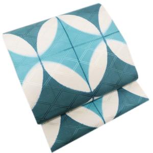 秀美 夏名古屋帯 黒 仕立て付き うちわ 団扇 絽名古屋帯 五泉 絽塩瀬  