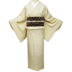 夏物 小紋 着物 未使用 正絹 紬地 カジュアル 桜模様 紺色 多色 身丈163.5cm 裄64.5cm L きもの北條 A1162-15 夏物 小紋 着物 未使用 正絹 紬地 カジュアル 桜模様 紺色 多色 身丈