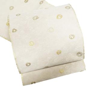 袋帯 中古 リサイクル 正絹 フォーマル 仕立て上がり 六通 円模様  