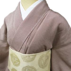 小紋 江戸小紋 着物 中古 正絹 袷 カジュアル 雪輪取り 大小霰 鮫 通し