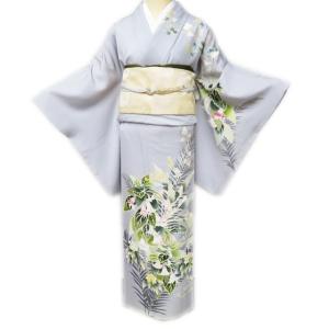 FINAL PRICE ／ 訪問着 着物 中古 正絹 袷 フォーマル 花の図 桜 紅葉 