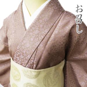 あ*さ様 美品　袷　正絹　本塩沢　お召し　小紋　フルセット　身丈158 裄丈67 新品 美品 袷 正絹 お召し 本塩沢 小紋 蚊絣 フルセット 4点｜Yahoo