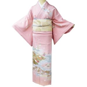 FINAL PRICE ／ 特選 訪問着 着物 中古 正絹 袷 フォーマル 松 梅 桜