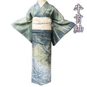 FINAL PRICE ／ 特選 牛首紬 着物 未使用 正絹 袷 カジュアル 白山工房