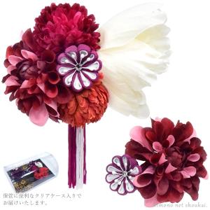 花 髪飾り 花 つまみ細工 房付き 2点セット...の詳細画像3