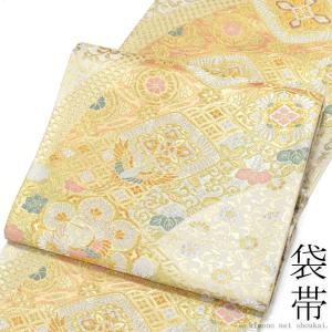 袋帯 平等院鳳凰堂木彫金唐草 京都西陣織袋帯No.2293 廣部商事謹製
