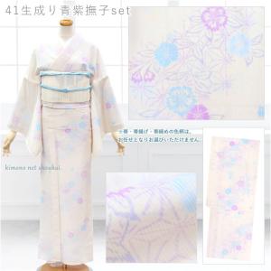 夏着物 4点 セット 洗える 夏きもの 紗 (...の詳細画像1