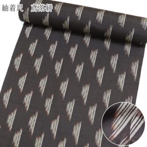 正絹 小紋 反物 【パープル 紫 花文つなぎ】丹後ちりめん 着尺 未