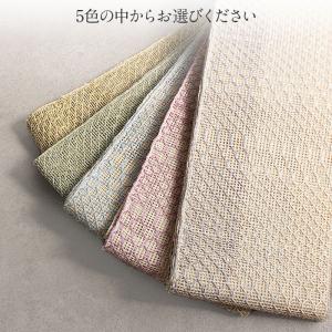 手織り 絹麻ぼかし 夏帯 半幅帯 普段用 灰 ...の詳細画像5
