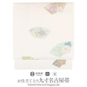 [美品] 夏帯　名古屋帯　正絹　灰色　流水　洒落帯　夏着物　小紋　紬　無地　薄物 Kisste（キステ） 夏帯 名古屋帯 正絹 色無地 小紋 紬 新品 九寸夏帯