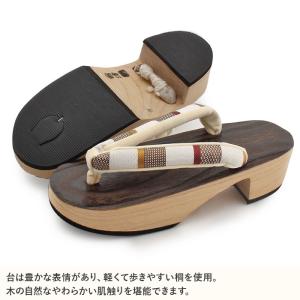 下駄 レディース 浴衣用 焼桐天 茶台 ブラウ...の詳細画像2