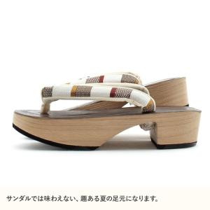 下駄 レディース 浴衣用 焼桐天 茶台 ブラウ...の詳細画像4