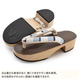 下駄 レディース 浴衣用 焼桐天 茶台 ブラウ...の詳細画像2