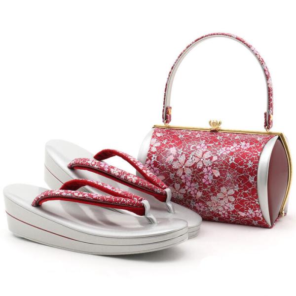 【アウトレット】振袖 草履 バッグ セット 成人式 草履バッグセット 振袖用 振り袖 LL エンジ ...