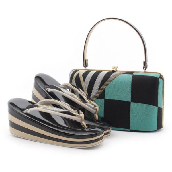 【アウトレット】草履バッグセット 成人式 黒 振袖 草履 バッグ セット 振袖用 振り袖 フリー ブ...