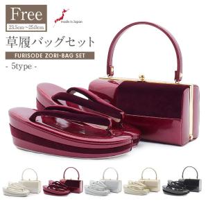 振袖用 草履バッグセット 成人式（フリーサイズ シャンパンゴールド台