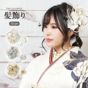 髪飾り 和装 ちりめん リボン 市松 白黒 ヘアアクセサリー ヘッド
