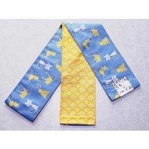 半巾帯 細帯（小幅帯）日本製です リバ−シブル 洗える帯 クリックポスト便送料無料 D8629-05｜kimono-kurihara