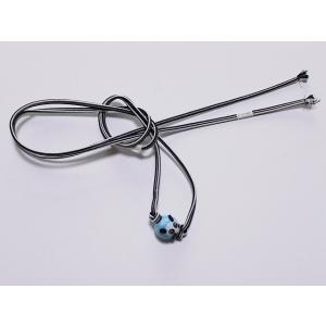 レ−ヨン帯〆G8231-71  トンボ玉付き帯〆 粋な縞の細い紐の帯〆　おしゃれ着に　浴衣にも　