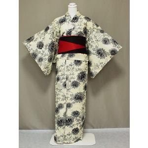 ゆかた 浴衣 オシャレな デザイン の色 柄の 女浴衣 凪 （NAGI） 綿 と 麻 との仕立て上がりゆかた Z8228-03