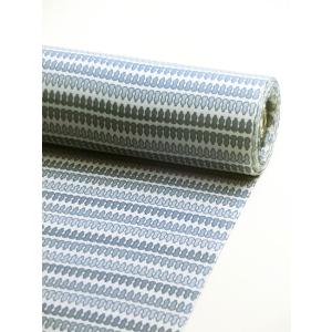 正絹男襦袢 『伊達小紋』 瓢箪そろばん並べ 青｜kimono-kyoto