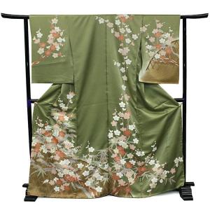 付け下げ 反物 絵羽 波 松 露芝 菊 踊り 舞台 着物 未仕立て 附下 化繊