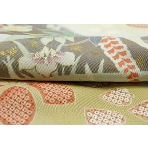 正絹訪問着 未仕立て 仮絵羽 グレー・ベージュ...の詳細画像2