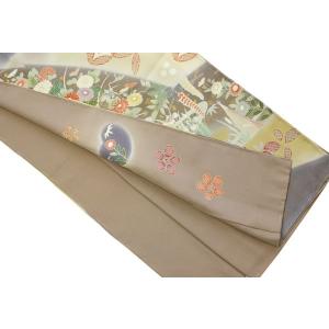 正絹訪問着 未仕立て 仮絵羽 グレー・ベージュ...の詳細画像3