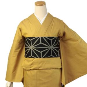 木綿着物反物 久留米絣 レディース フルオーダー 仕立て付 グリーン