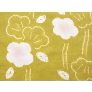 浴衣 単品 レディース 綿麻 からし 梅花紋 ...の詳細画像2