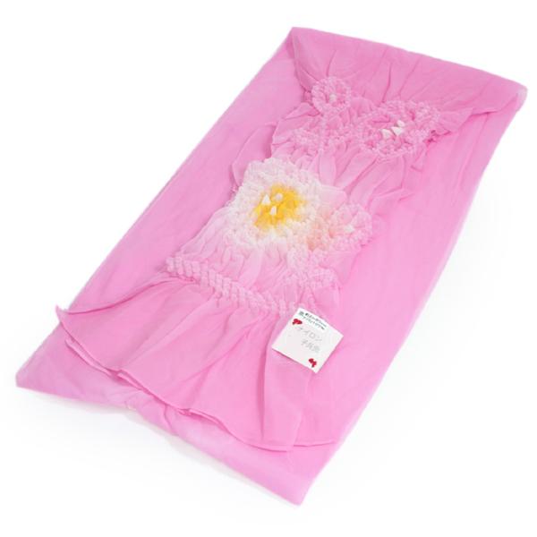 兵児帯 子供 男の子 女の子 夏 浴衣帯 ピンク 白 黄 絞り 花 朝顔 ぼかし ナイロン 洗える ...